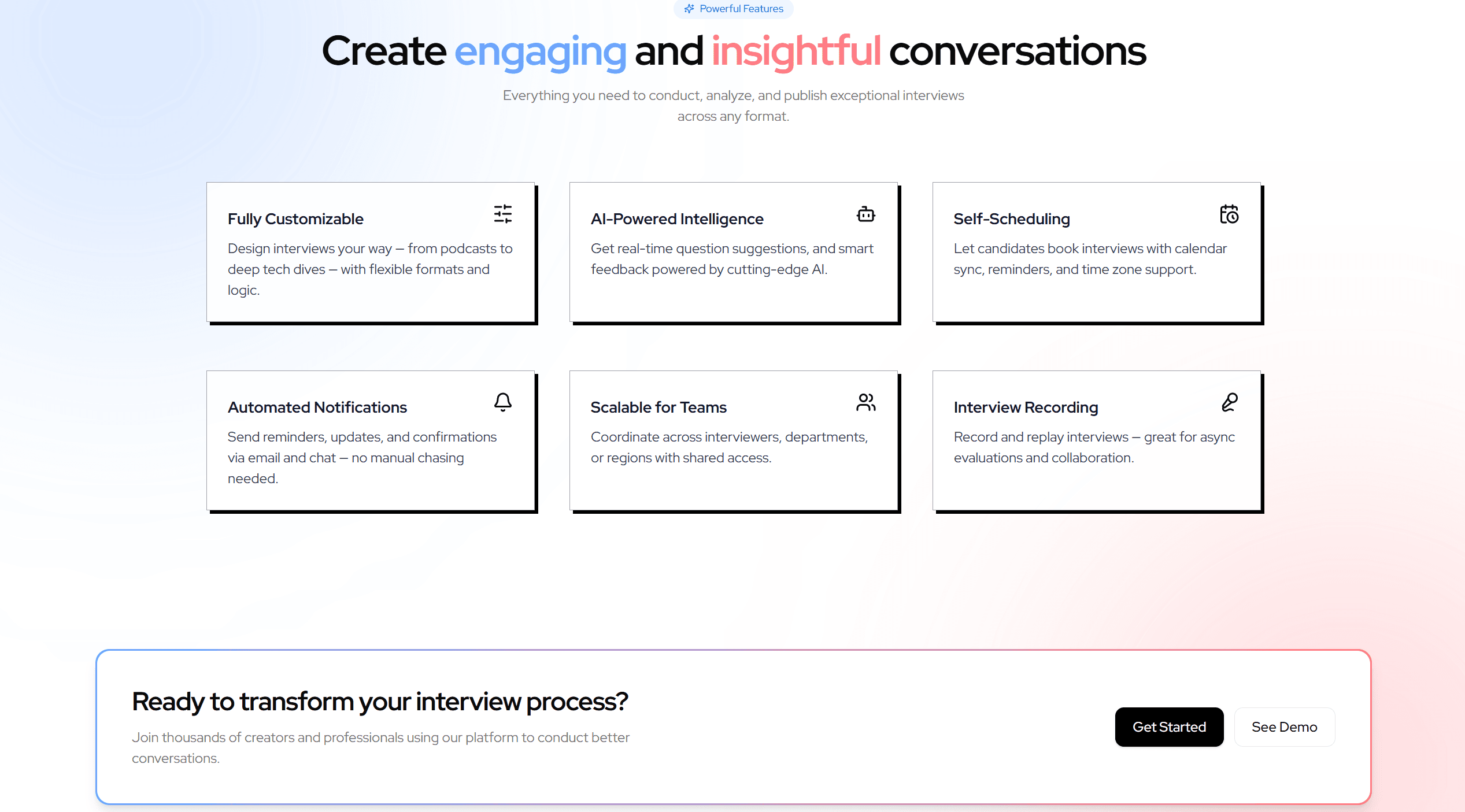 AI interview assistant product screen - 3